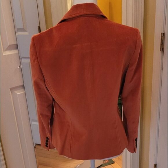 TALBOTS PETITE PUMPKIN VELVET BLAZER - Picture 2 of 7